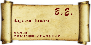 Bajczer Endre névjegykártya